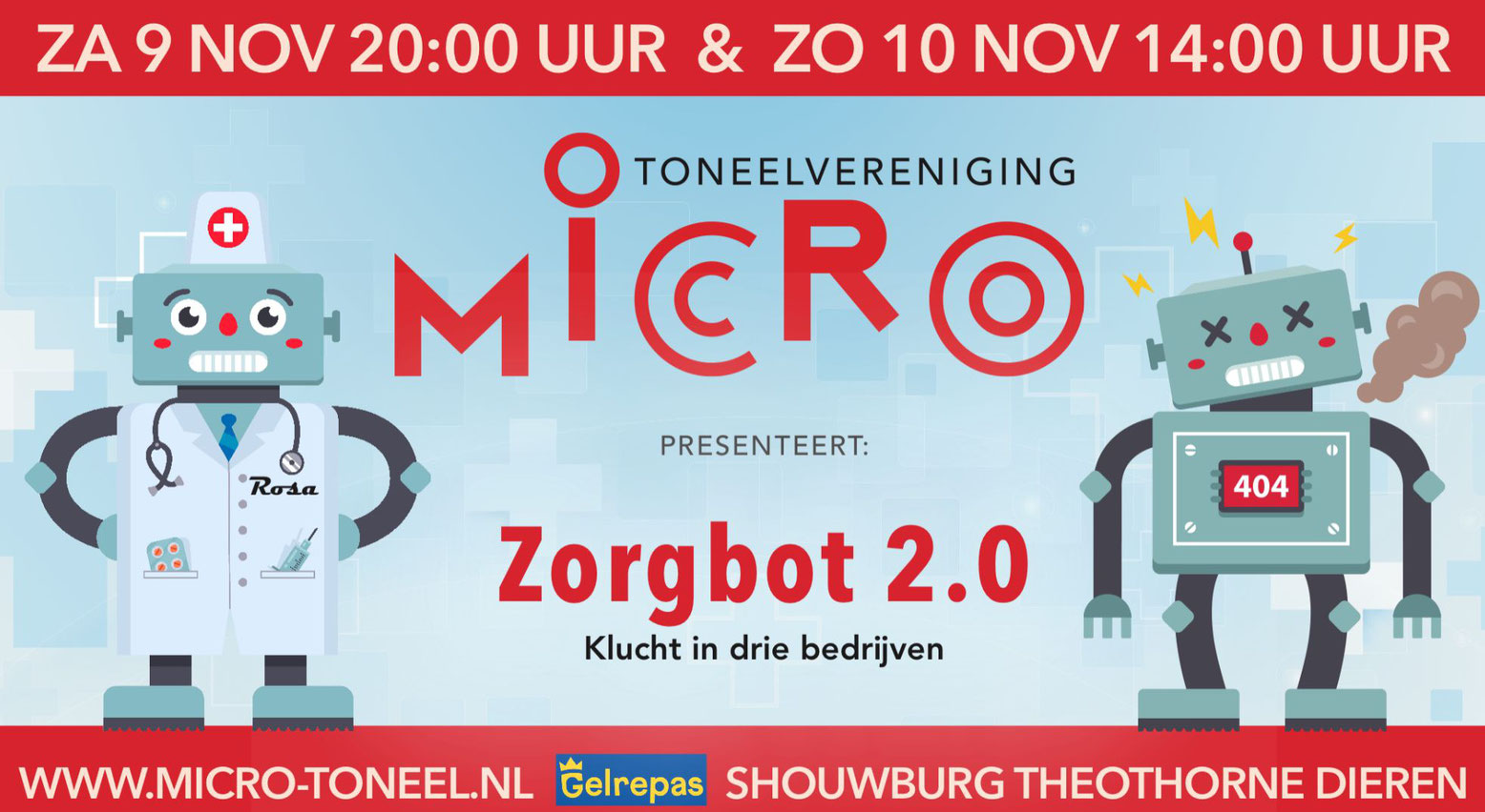 Toneelvereniging micro presenteert: Zorgbot 2.0